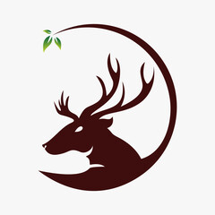 Deer logo vector template