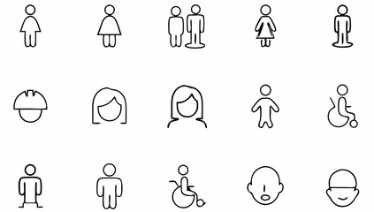diversity line icon pictogram set 2  age  gender   (1).eps