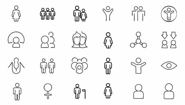 diversity line icon pictogram set 3  variety  equa (1).eps