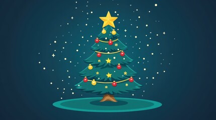 Christmas tree illustration