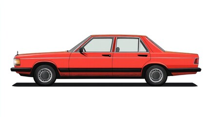 Fototapeta premium Classic red sedan