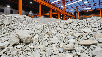 Quarry of nonmetallic building materials with industrial constructive technology