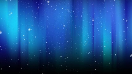 White snowflakes falling on a blue background. Perfect for winter themed designs, greeting cards, holiday invitations, seasonal social media posts.