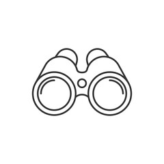 Binoculars line icon, outline vector sign, linear style pictogram isolated on white. Spy symbol, logo illustration. Editable stroke. Pixel perfect vector graphics