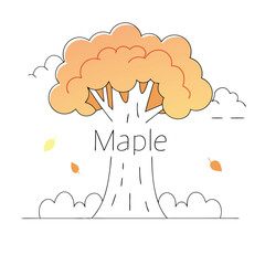 Ancient Sacred Trees and Famous Trees Icons for Stock Photos