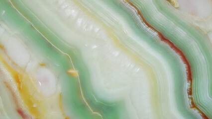 Translucent Jade Green Onyx with Earthy Bands