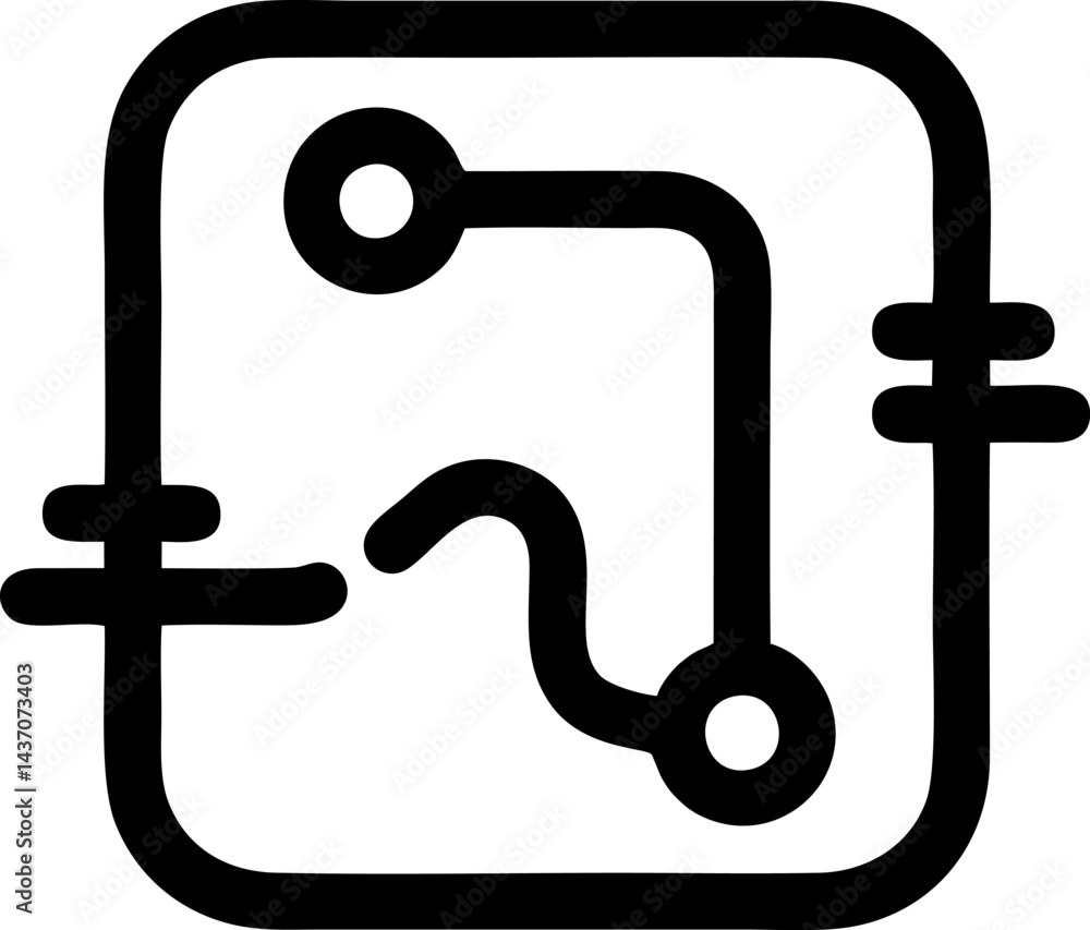 Poster enclosed circuit path with nodes
