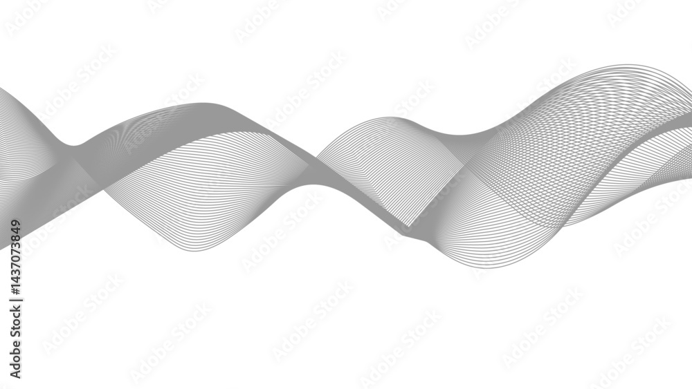 Poster thin wavy line abstract background. wavy line horizontal divider outline minimalist background.