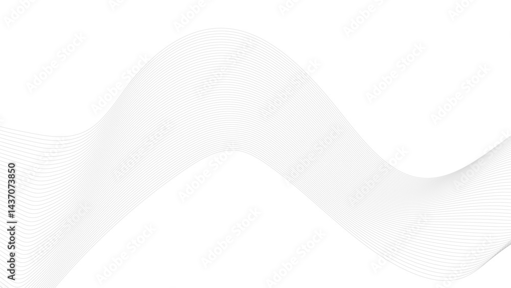 Poster thin wavy line abstract background. wavy line horizontal divider outline minimalist background.