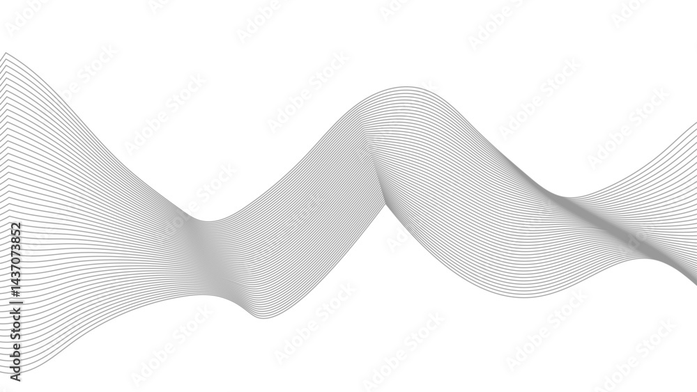 Canvas Prints thin wavy line abstract background. wavy line horizontal divider outline minimalist background.
