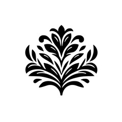 Elegant Black & White Floral Ornament Vector Design