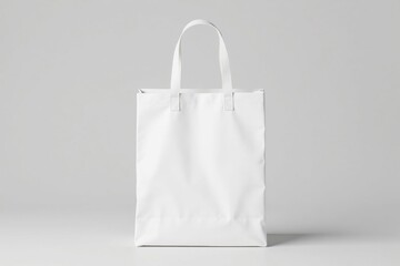 Crisp white cotton shopping bag, studio isolated , shopping, white
