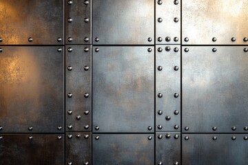 Industrial metal panels with rivets