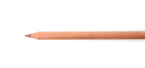 One lip pencil isolated on white. Cosmetic product
