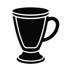 Cup Stencil Icon Vector Illustration