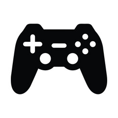 Game Controller Stencil Icon Vector Illustration