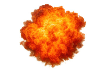 Fiery explosion with bright orange and yellow flames erupting outward.