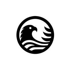Eagle Logo Design: Modern & Minimalist Emblem in Black and White