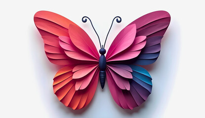 Beautiful butterfly insect with delicate wings isolated for nature-inspired design