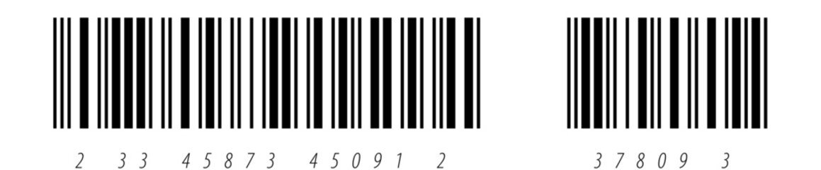 Minimalist design of black and white vertical lines forming a barcode pattern. Ideal as a background or graphic element for retail promotional materials, product documentation, inventory systems, and 
