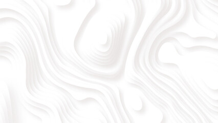 Abstract white paper cut background with lines. Modern White wavy background. White paper cut background with 3D style and gradient white color.