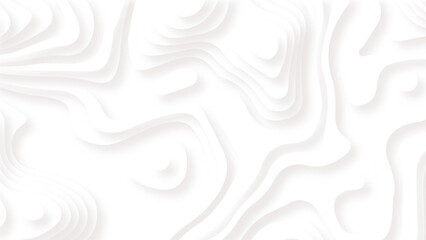 Abstract white paper cut background with lines. White wave paper curved reliefs abstract background. Realistic papercut decoration textured with wavy layers.

