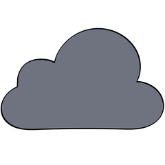 big cloud doodle illustration