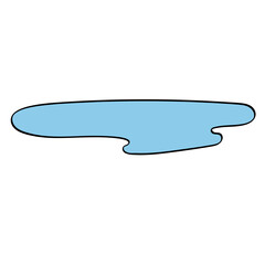puddle simple shape doodle illustration