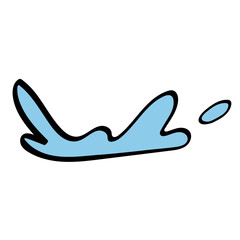 splash big curve doodle illustration