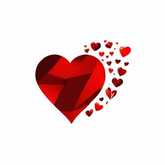 Red heart  love reaction symbol is a universal sign of love, passion, and romantic feeling on Valentine's Day