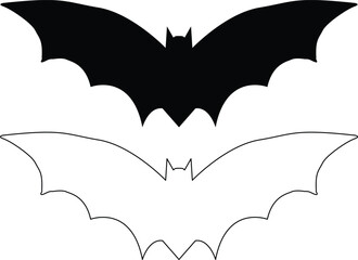 Fototapeta premium vector illustration of a halloween bat, bat icon