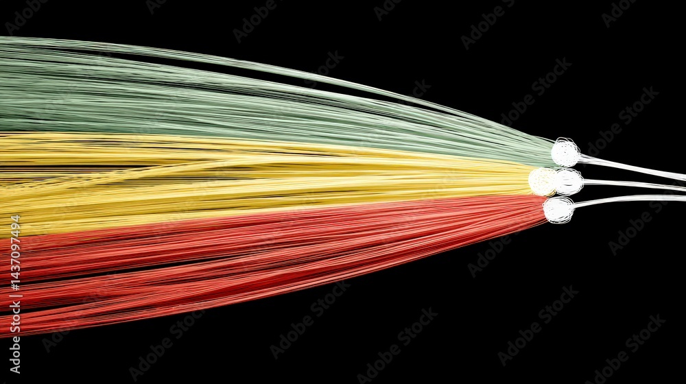 Poster abstract colorful lines swirls 3d gradient background modern art graphic design poste