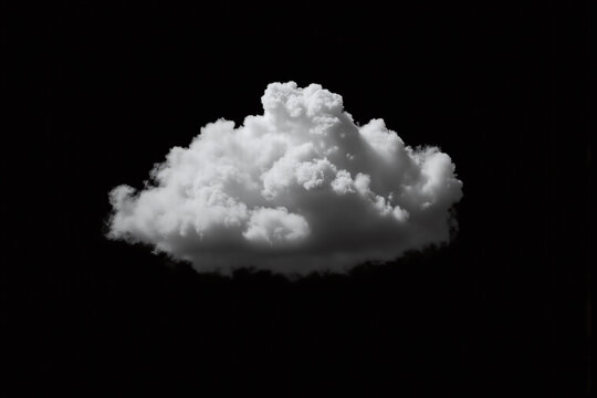 Fototapeta black and white photo of a cloud in the sky 1