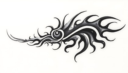 Fototapeta premium tribal art tattoo simple style