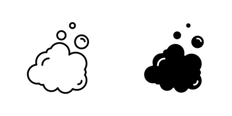 Foam flat simple vector icons illustration set.