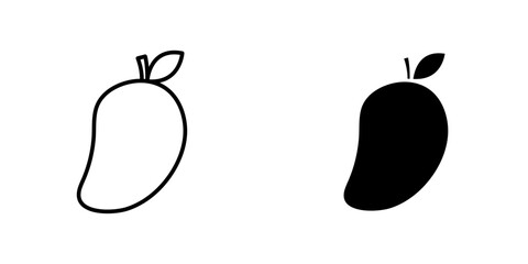 Mango flat simple vector icons illustration set.