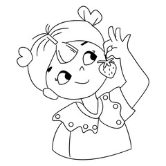 woman Hand Drawn Illustration black and white