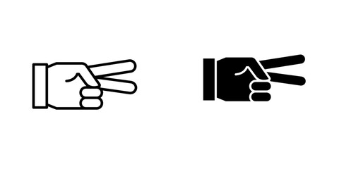 Hand scissors flat simple vector icons illustration set.