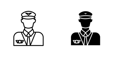 User pilot flat simple vector icons illustration set.