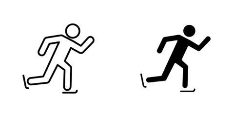 Ice skate flat simple vector icons illustration set.