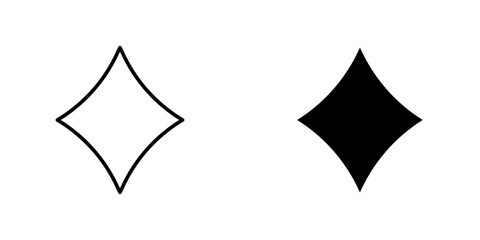 Card-diamond flat simple vector icons illustration set.