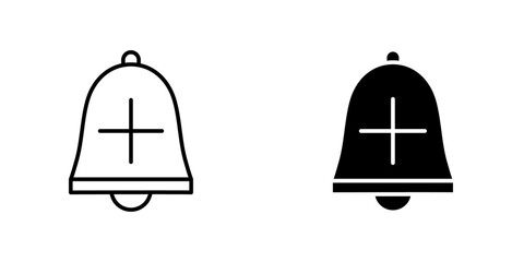 Cowbell circle plus flat simple vector icons illustration set.