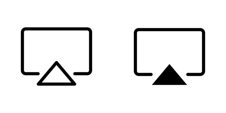 Airplay flat simple vector icons illustration set.