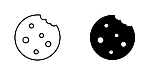 Cookie flat simple vector icons illustration set.