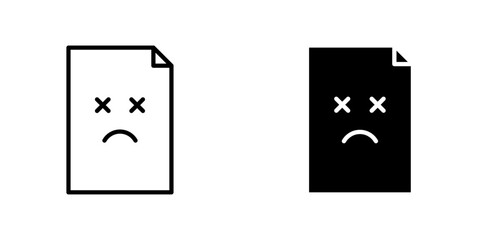 Broken Image flat simple vector icons illustration set.