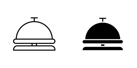 Bell concierge flat simple vector icons illustration set.