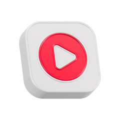 play button video 3d icon symbol media player
