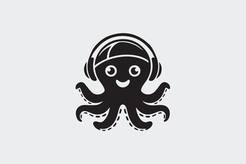 cute octopus illustration vector