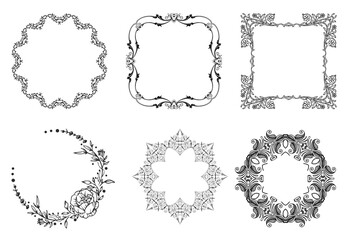 set of decorative frames