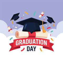 A graduation cap, a symbol of academic success, rests beside a diploma representing degree completion